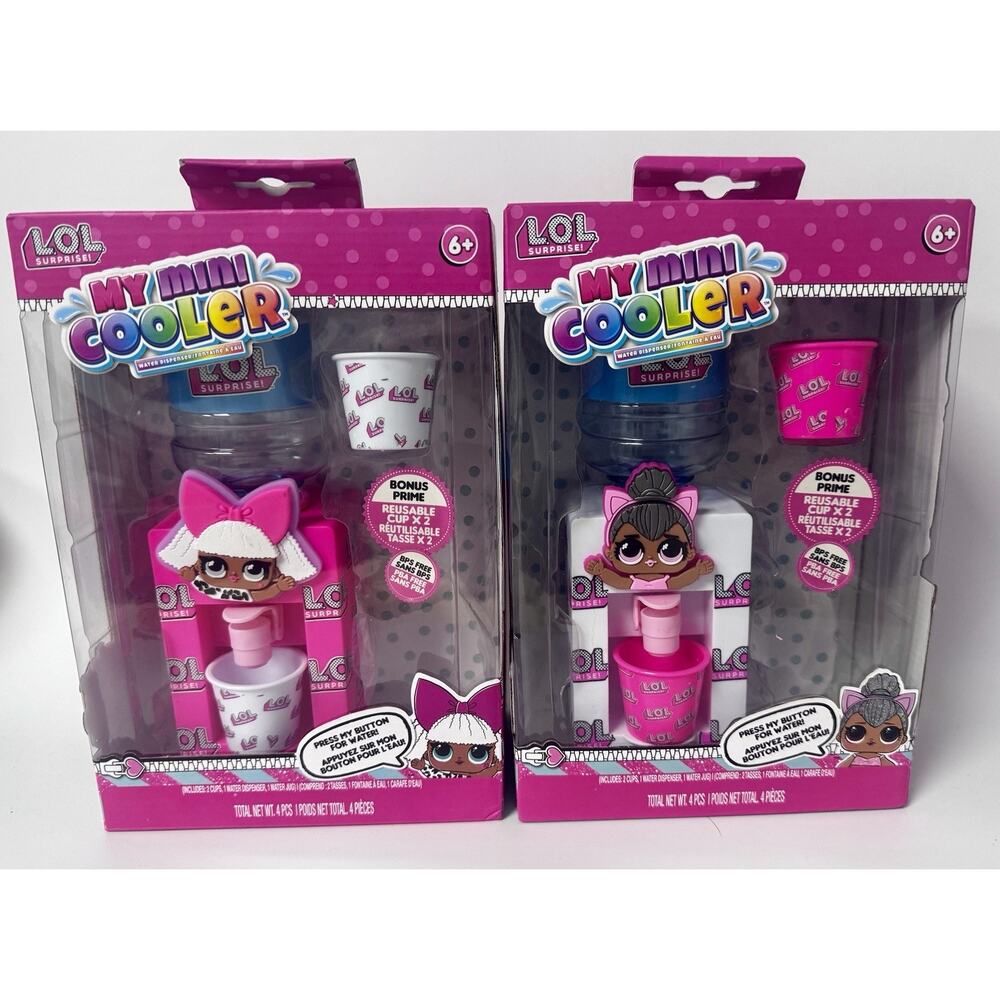 LOL Surprise Glitterati My Mini Cooler Set Diva & Kitty Queen Water Dispensers